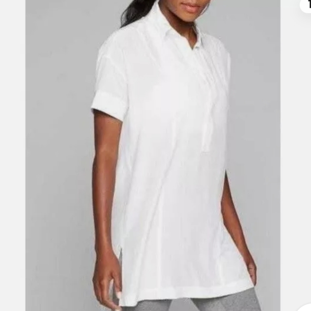 Athleta 100% Silk Pop Over Tunic Top Size Small
